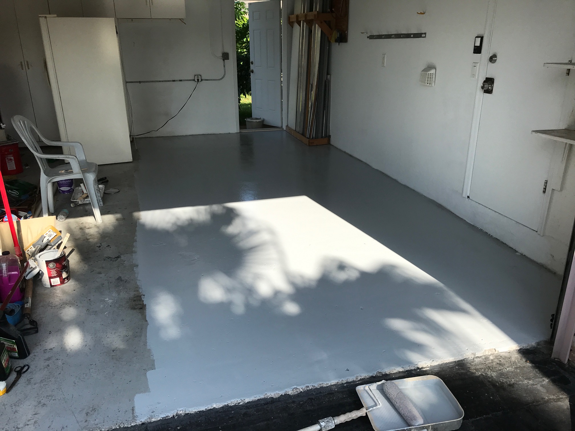 photo of garage after being repainted
