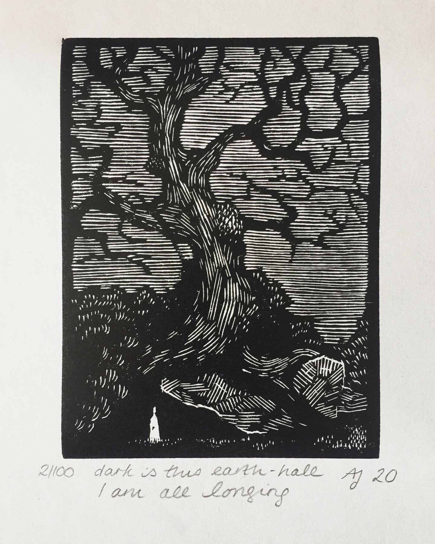 Wood engraving of a tree
